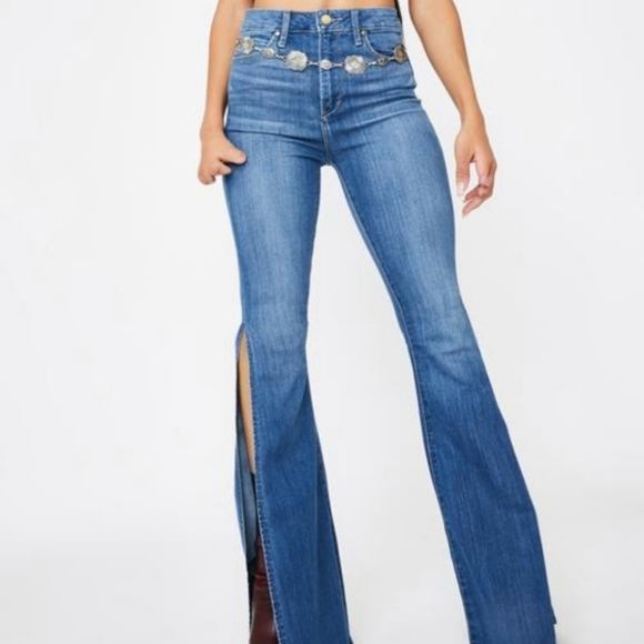 ARTICLES OF SOCIETY Bridgette Side Split Flare Jeans ~ NWT - Picture 2 of 12